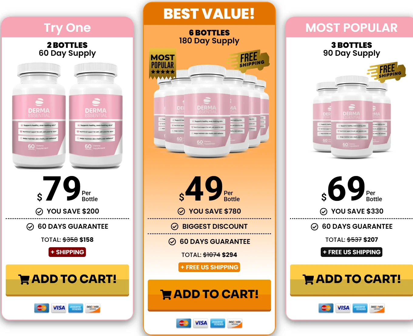 Derma Essential Pricing