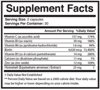 Derma Essential Supplement Facts